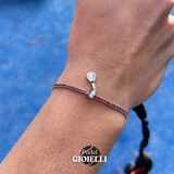 Bracciale tennis ciondolo Padel - Rosso